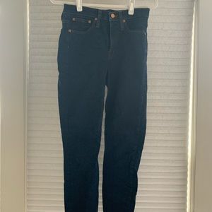 J. Crew High Rise Dark Wash Toothpick Denim